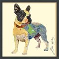 Solid Storage Supplies Boston Terrier - Dimensional Art Collage Hand Signed by Alex Zeng Framed Graphic Wall Art SO996038